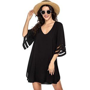 Women's Swim Cover Ups for Beach Swimwear, Summer Casual Loose Sun Dress
